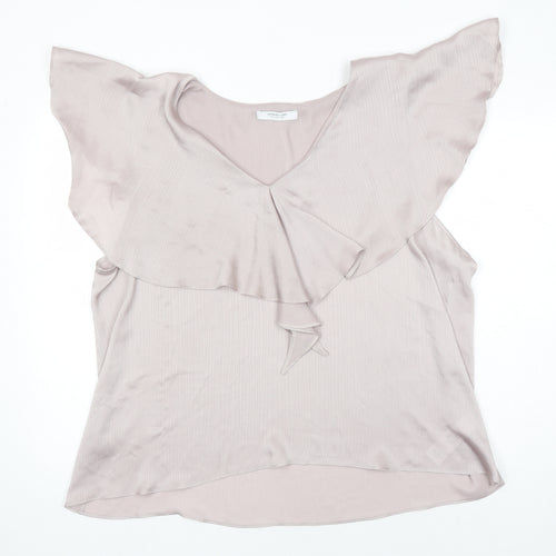 Jaques Vert Womens Pink Polyester Tunic Blouse Size 22 Scoop Neck