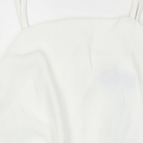 Zara Womens White Polyester Mini Size XS Square Neck