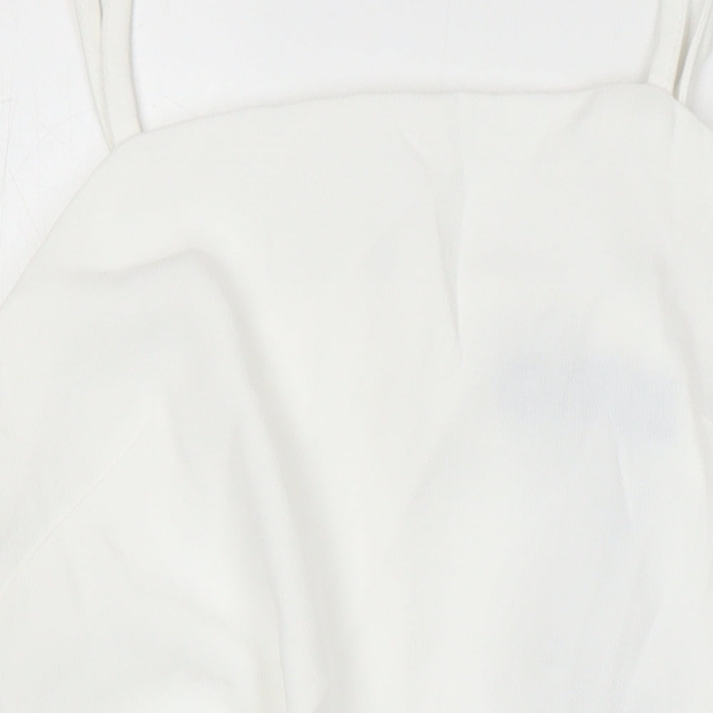 Zara Womens White Polyester Mini Size XS Square Neck
