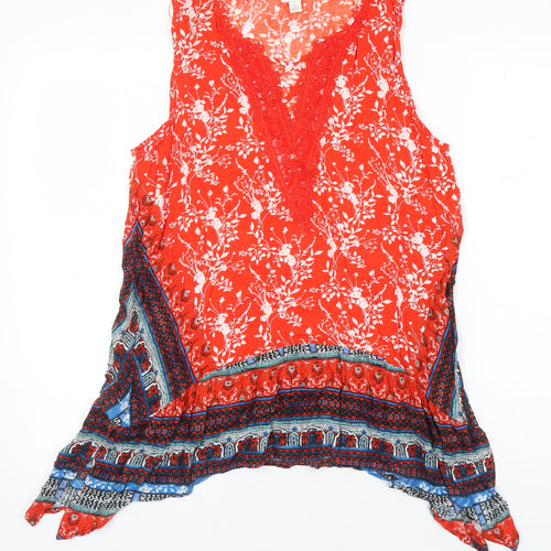 Est 1946 Womens Multicoloured Floral Viscose Tunic Blouse Size L Sweetheart