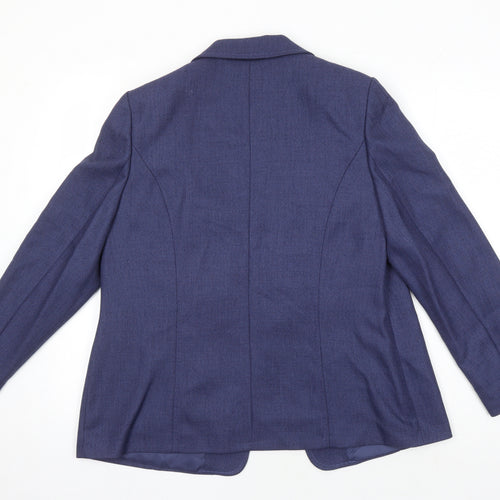 Edinburgh Wool Mill Womens Blue Jacket Blazer Size 16