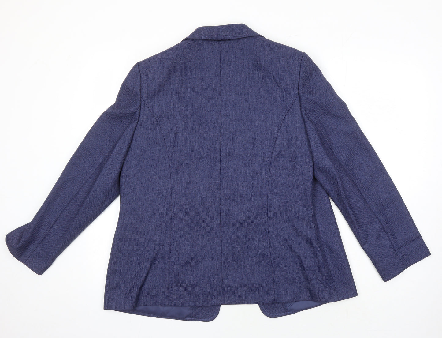 Edinburgh Wool Mill Womens Blue Jacket Blazer Size 16