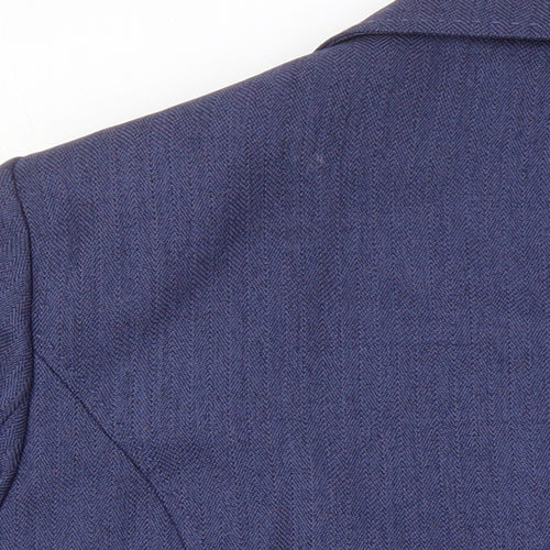 Edinburgh Wool Mill Womens Blue Jacket Blazer Size 16