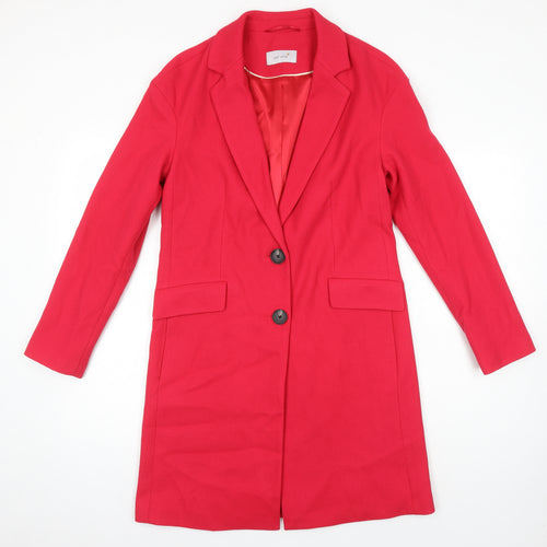 M&S Womens Red Overcoat Coat Size 8