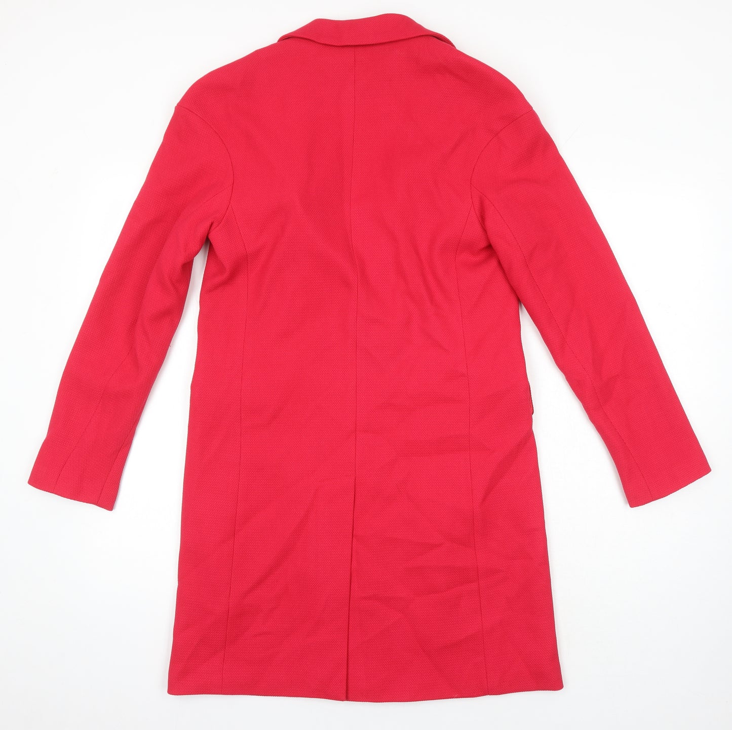 M&S Womens Red Overcoat Coat Size 8