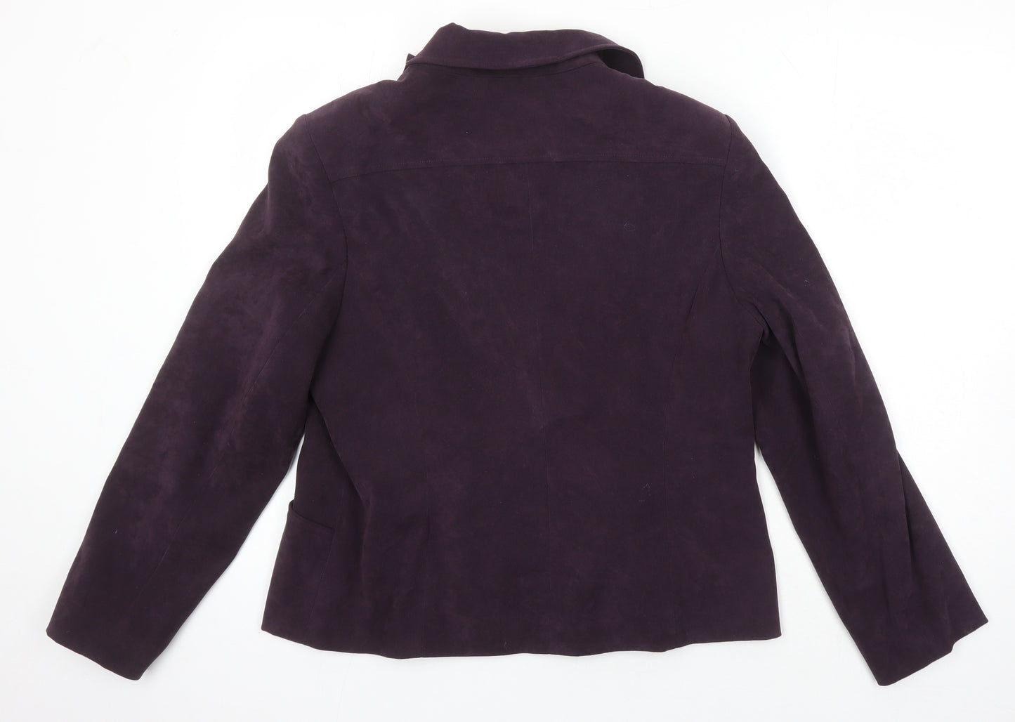 EWM Womens Purple Jacket Size 14 - Embroidered Detail