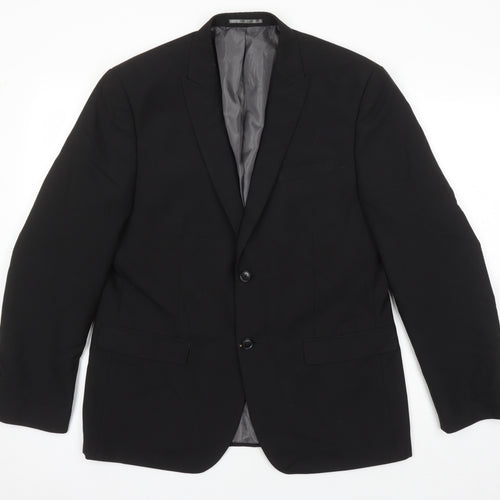 NEXT Mens Black Polycarbamide Jacket Blazer Size 42 Regular