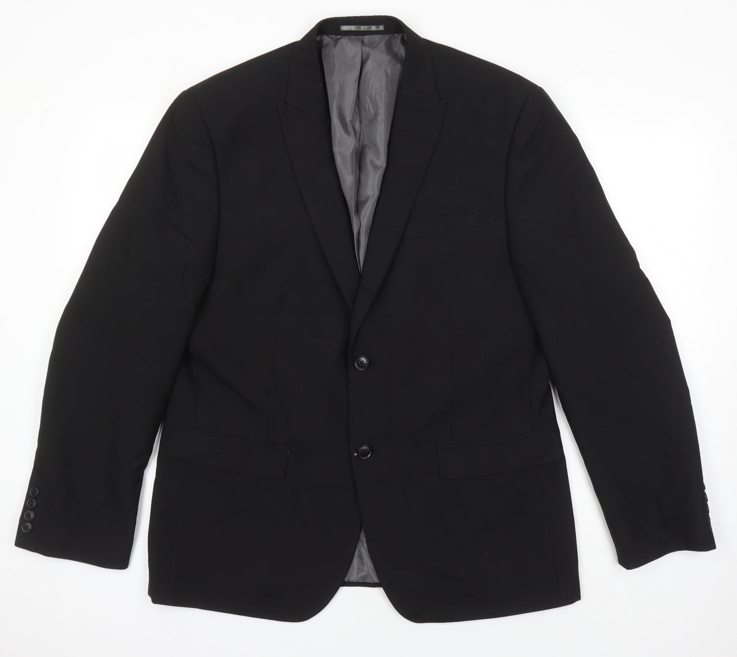 NEXT Mens Black Polycarbamide Jacket Blazer Size 42 Regular