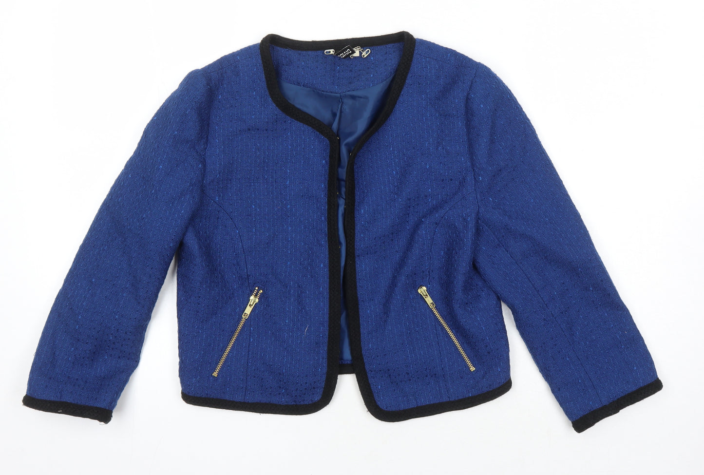 H&M Womens Blue Jacket Blazer Size 12