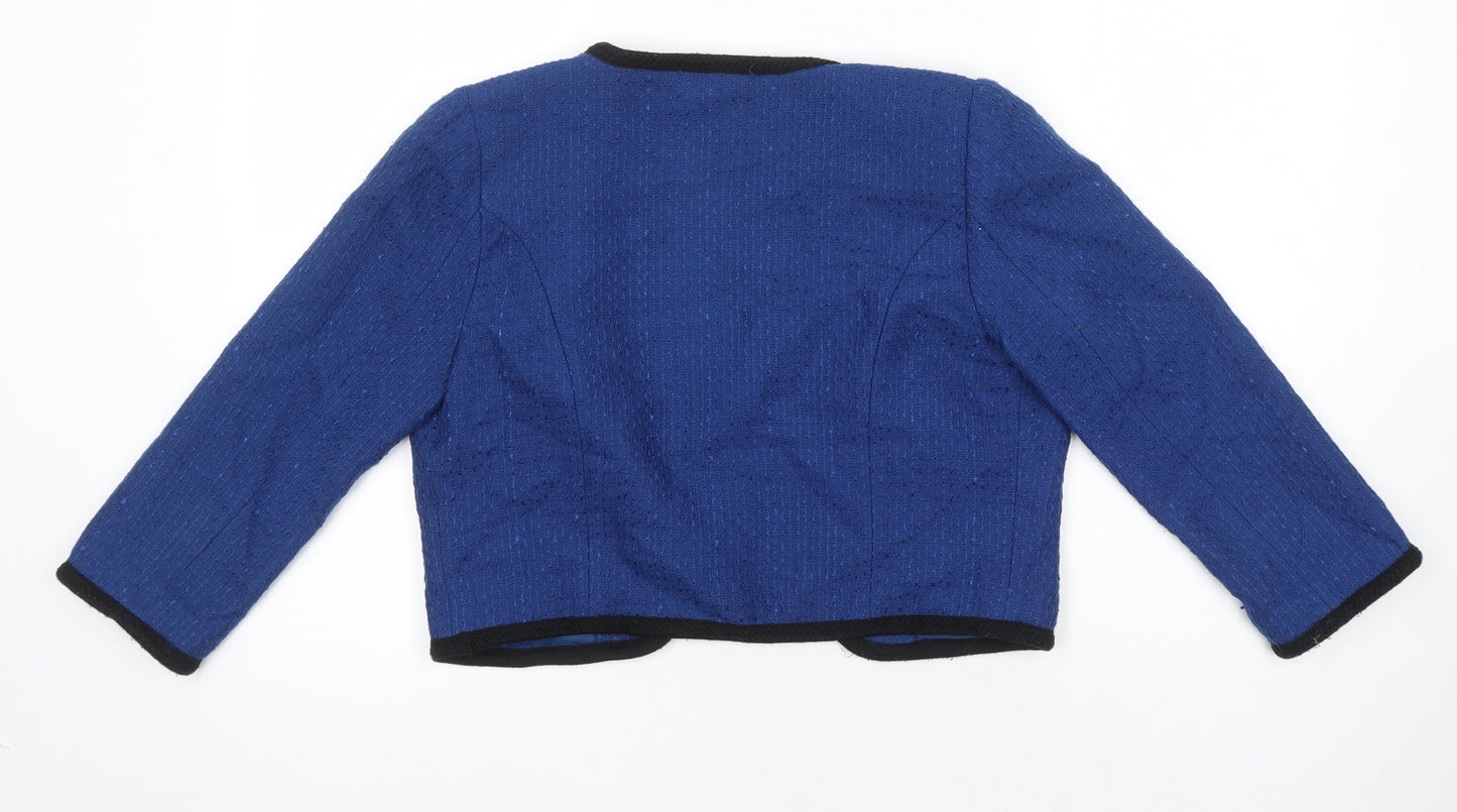 H&M Womens Blue Jacket Blazer Size 12