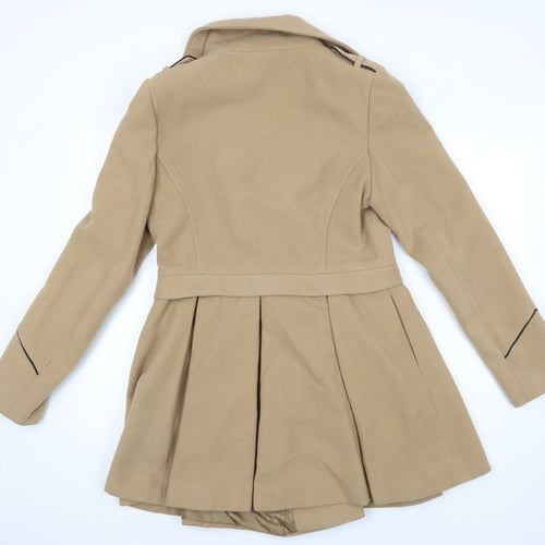 New Look Womens Beige Overcoat Coat Size 14