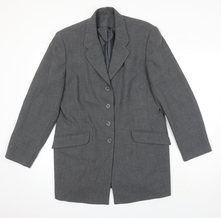Debenhams Womens Grey Jacket Blazer Size 16