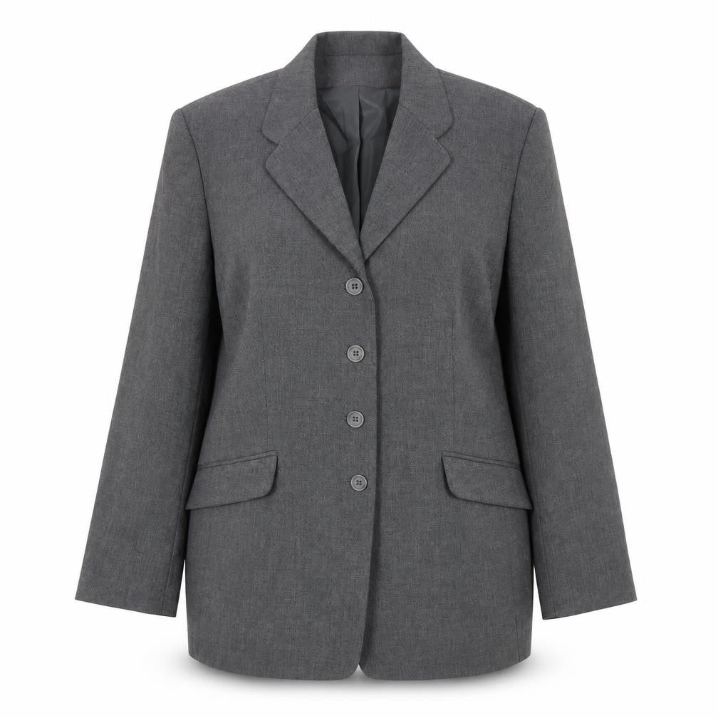 Front view of Debenhams women’s grey jacket blazer, size UK 16