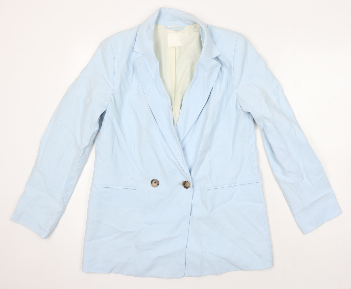 H&M Womens Blue Jacket Blazer Size 10