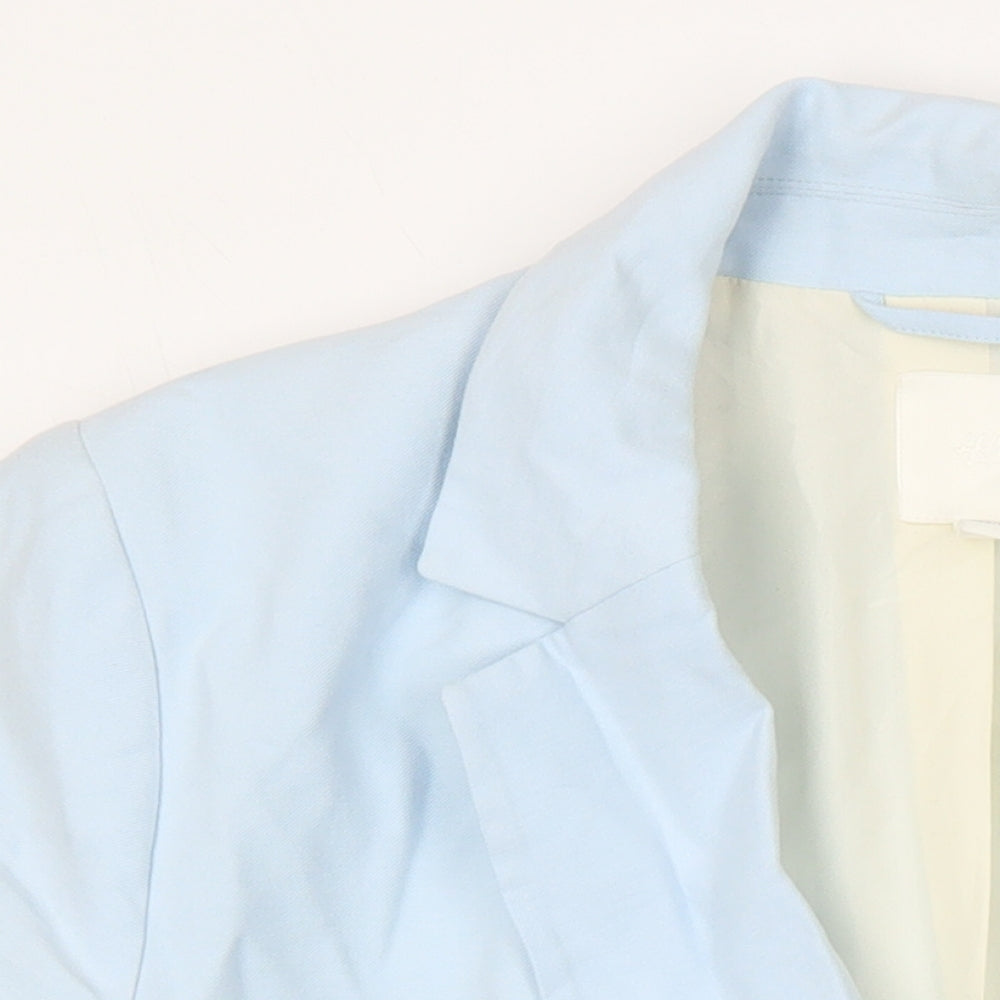 H&M Womens Blue Jacket Blazer Size 10