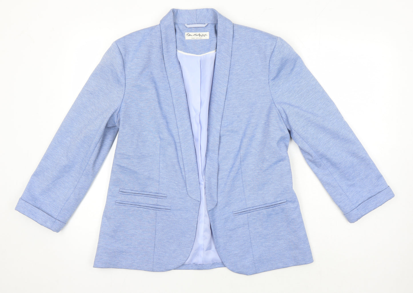 Miss Selfridge Womens Blue Jacket Blazer Size 14