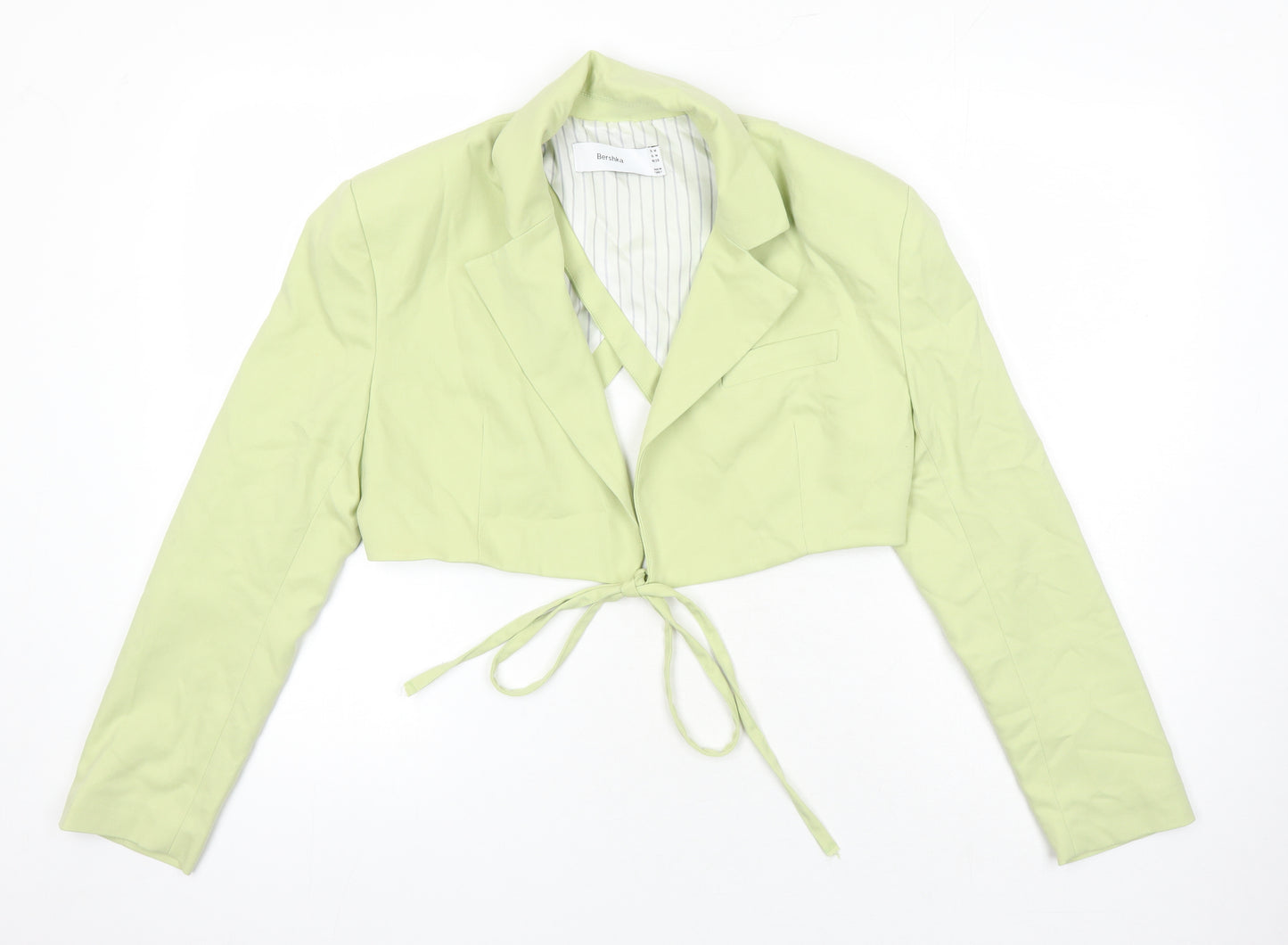 Bershka Womens Green Herringbone Jacket Blazer Size L
