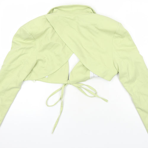 Bershka Womens Green Herringbone Jacket Blazer Size L