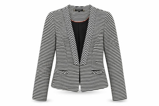 Front view of Principles women’s multicoloured polka dot jacket blazer, size UK 10