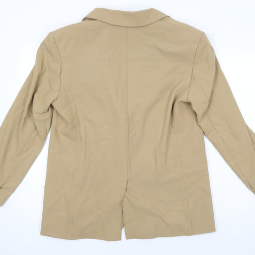 M&S Womens Beige Jacket Blazer Size 14