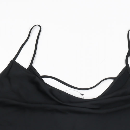 Marks and Spencer Womens Black Polyester Camisole T-Shirt Size 24 Cowl Neck
