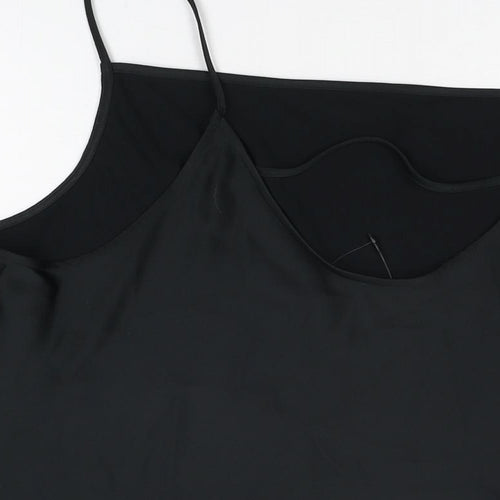 Marks and Spencer Womens Black Polyester Camisole T-Shirt Size 24 Cowl Neck