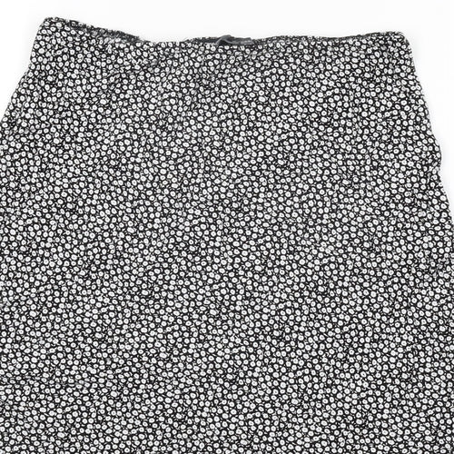 ASOS Womens Black Floral Viscose Mini Skirt Size 8