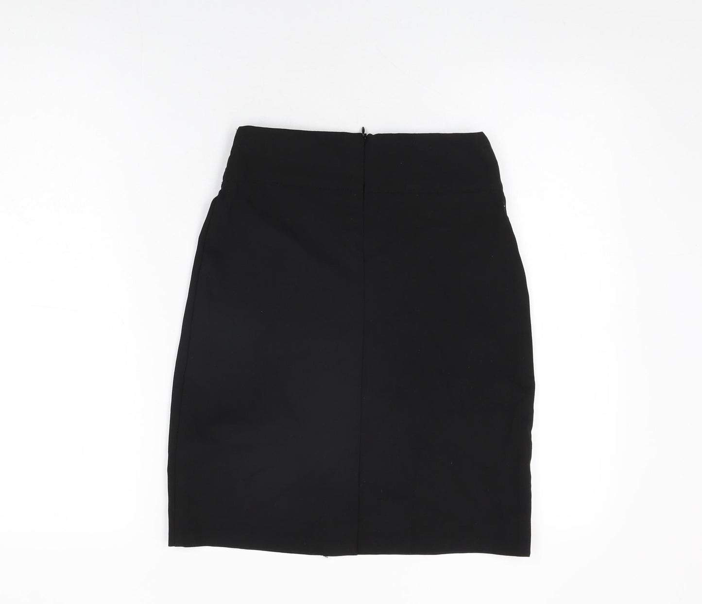 John Lewis Girls Black Polyester Straight & Pencil Skirt Size 12 Years Regular Zip
