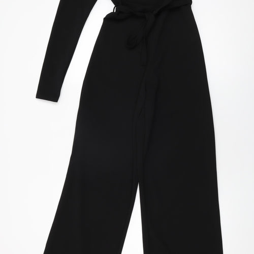 I SAW IT FIRST Womens Black Polyester Jumpsuit One-Piece Size 10 L33 in Pullover