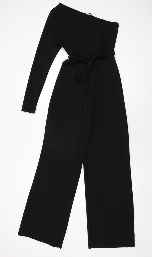 I SAW IT FIRST Womens Black Polyester Jumpsuit One-Piece Size 10 L33 in Pullover