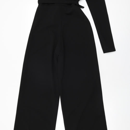 I SAW IT FIRST Womens Black Polyester Jumpsuit One-Piece Size 10 L33 in Pullover