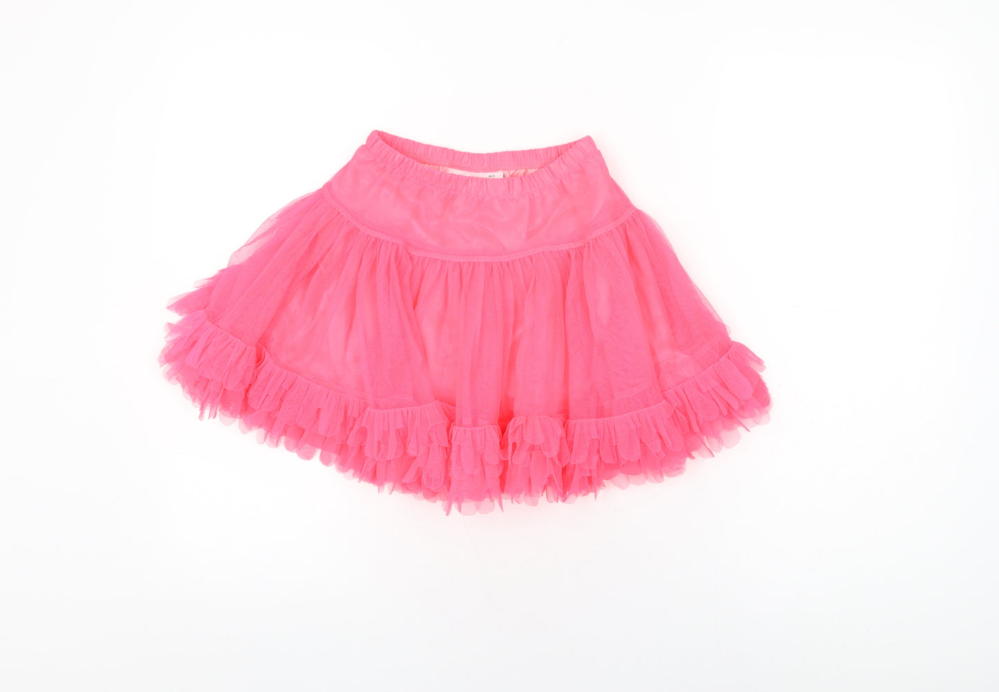 Nula Bug Girls Pink Polyester Skater Skirt Size 6 Years Regular Pull On