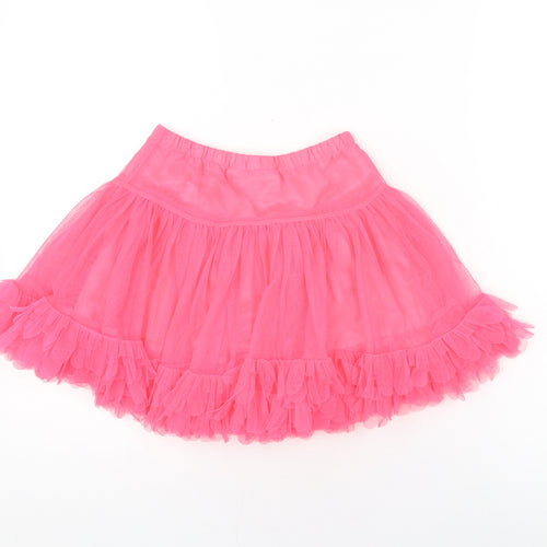 Nula Bug Girls Pink Polyester Skater Skirt Size 6 Years Regular Pull On