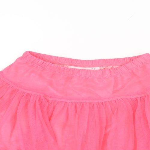 Nula Bug Girls Pink Polyester Skater Skirt Size 6 Years Regular Pull On