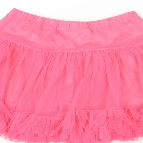 Nula Bug Girls Pink Polyester Skater Skirt Size 6 Years Regular Pull On