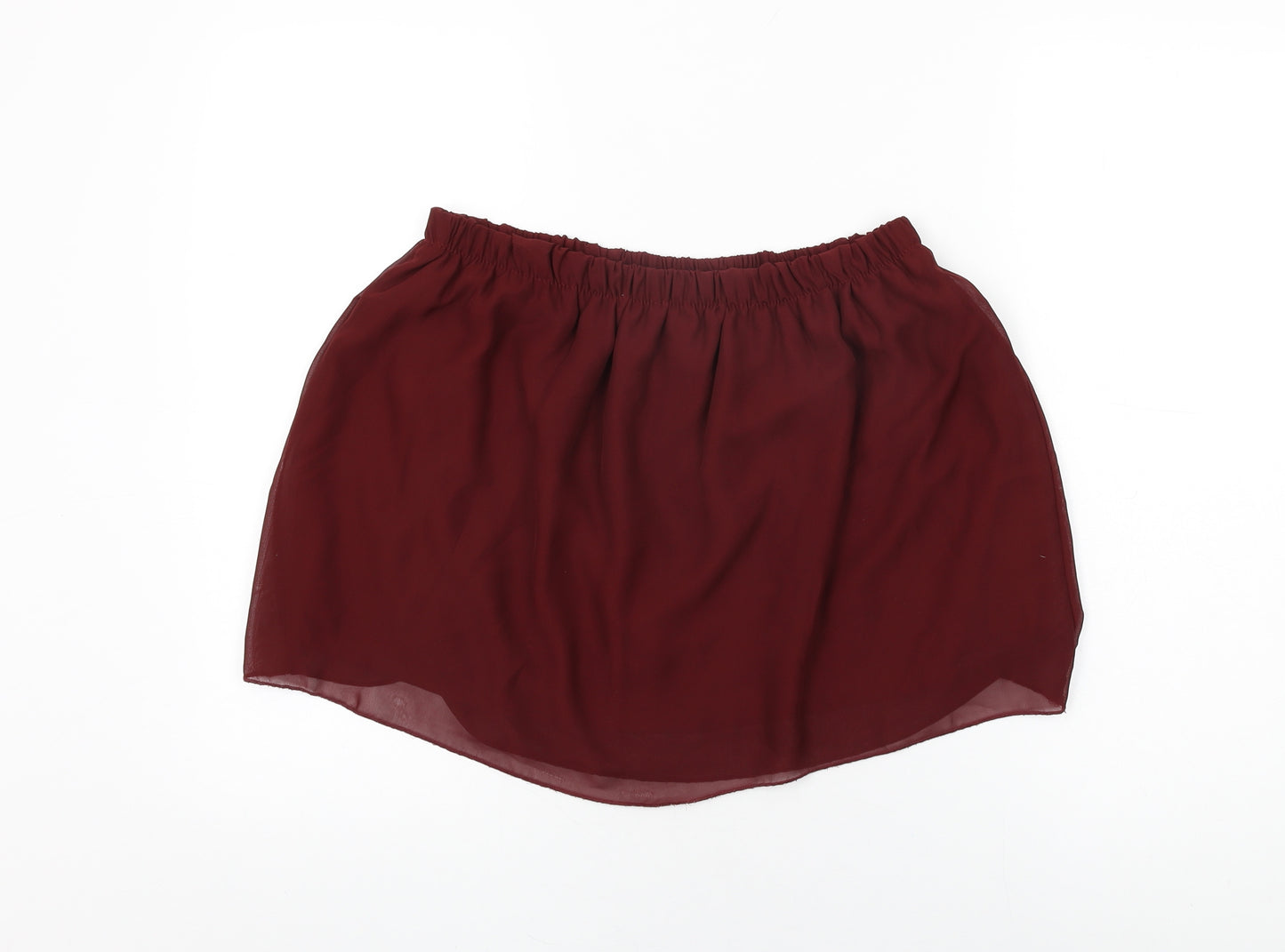 Missguided Womens Red Polyester Mini Skirt Size S - Size S/M