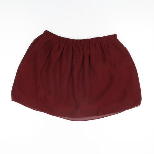 Missguided Womens Red Polyester Mini Skirt Size S - Size S/M