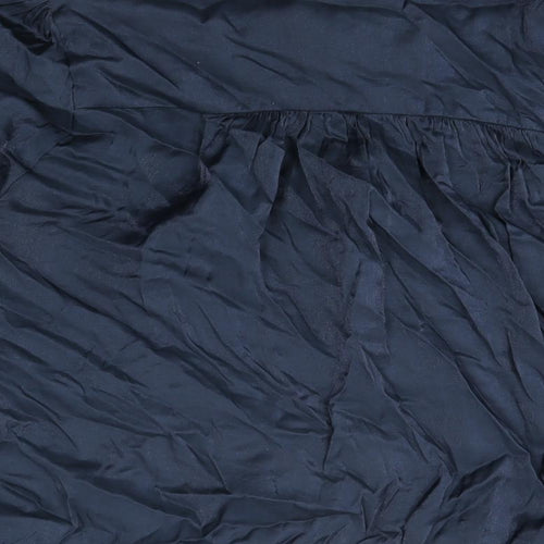 River Island Womens Blue Viscose Basic Blouse Size 12 Round Neck