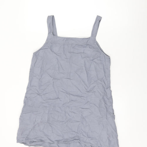 Fat Face Womens Grey Linen Basic T-Shirt Size 14 V-Neck