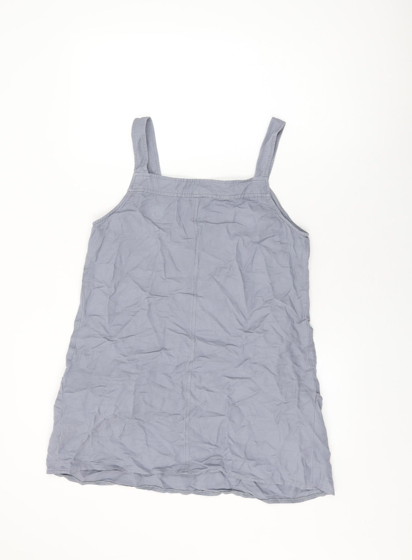 Fat Face Womens Grey Linen Basic T-Shirt Size 14 V-Neck