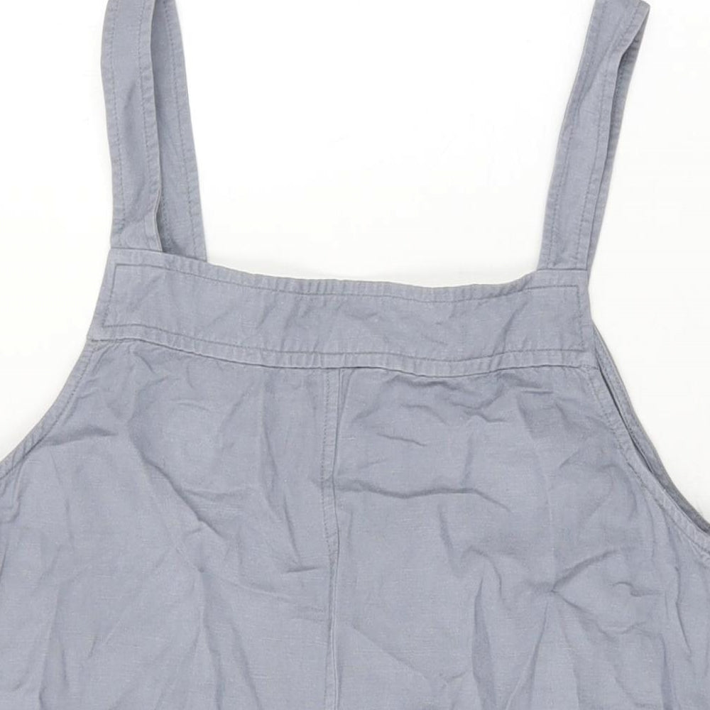 Fat Face Womens Grey Linen Basic T-Shirt Size 14 V-Neck