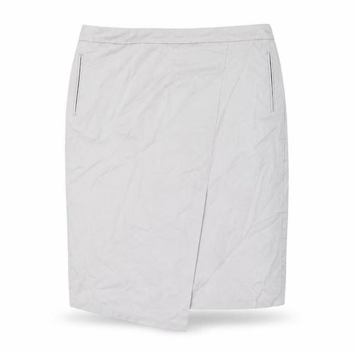 Autograph Womens Grey Cotton Straight & Pencil Skirt Size 14 Zip