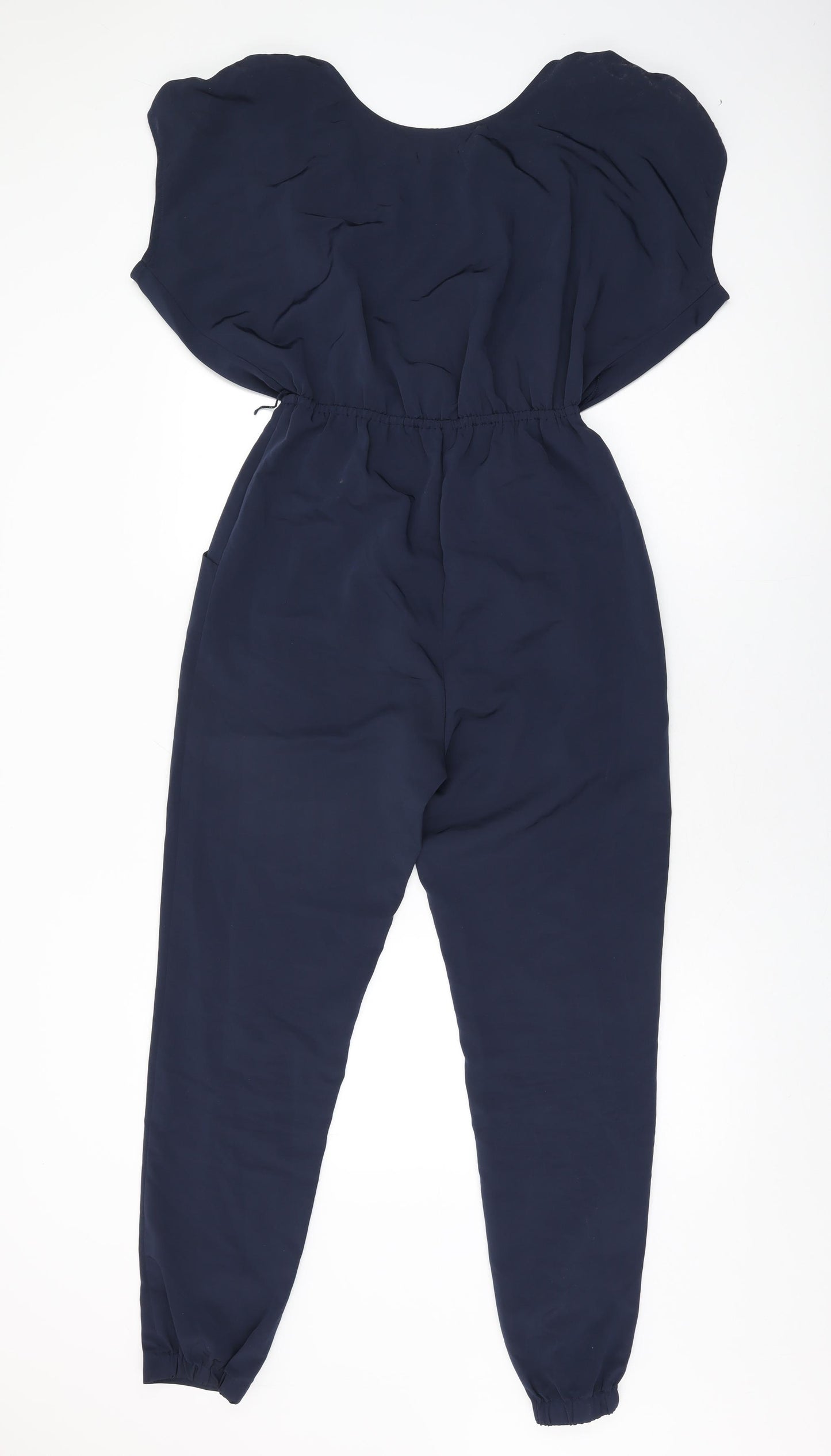 H&M Womens Blue Polyester Jumpsuit One-Piece Size 6 L29 in Pullover