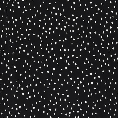 Debenhams Womens Black Polka Dot Polyester Shift Size 22 Round Neck Pullover