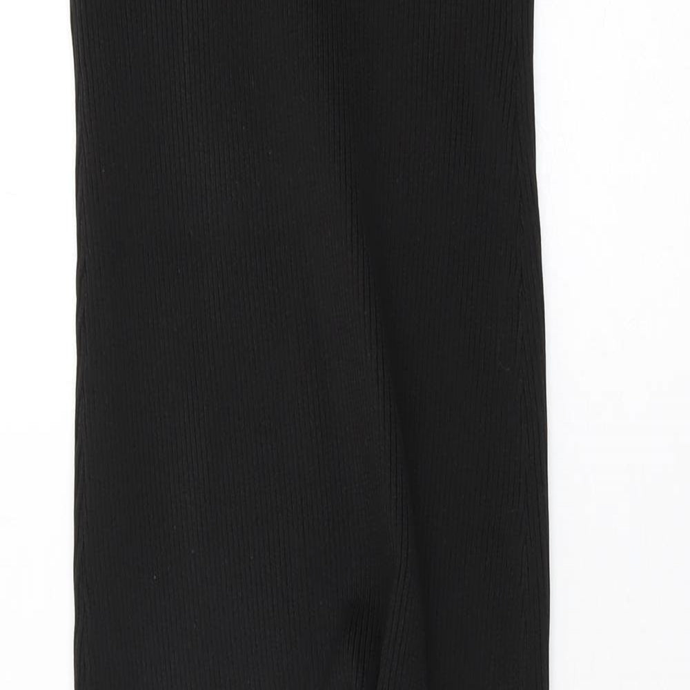 PRETTYLITTLETHING Womens Black Polyester Jumpsuit One-Piece Size M L30 in Pullover