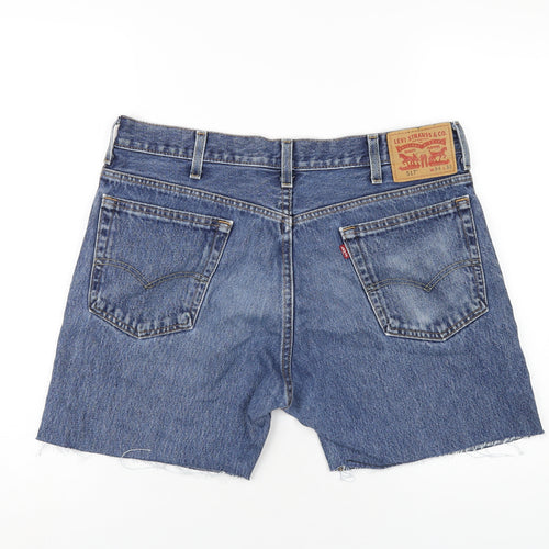Levi's Mens Blue Cotton Bermuda Shorts Size 34 in L6 in Regular Zip