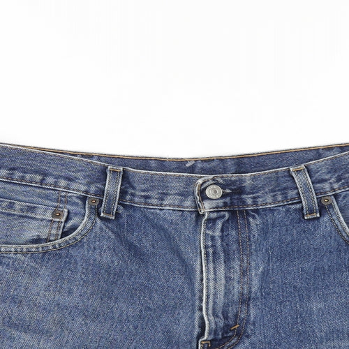 Levi's Mens Blue Cotton Bermuda Shorts Size 34 in L6 in Regular Zip