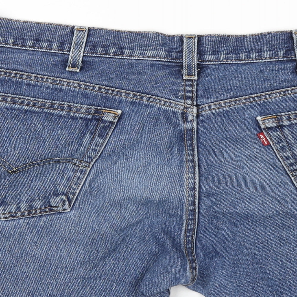 Levi's Mens Blue Cotton Bermuda Shorts Size 34 in L6 in Regular Zip