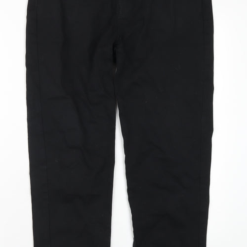 Newport Bay Mens Black Cotton Straight Jeans Size 32 in L30 in Regular Zip