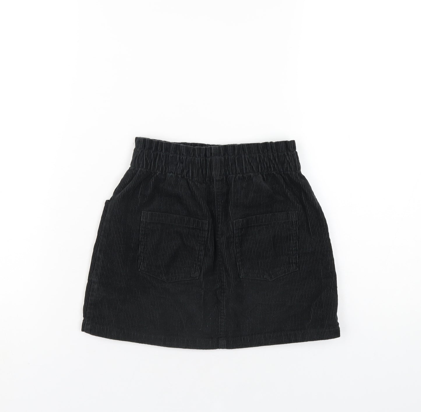 NEXT Girls Grey Cotton A-Line Skirt Size 8 Years Regular Pull On